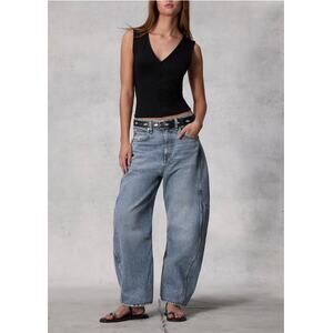 Rag & Bone Women's Harmony Charlie Ankle Barrel-Leg Jeans Size 31